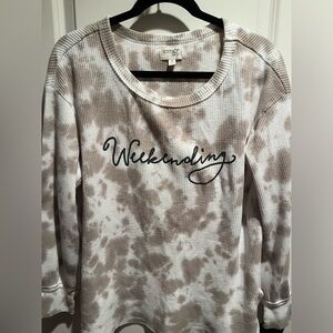 Terra & Sky PLUS SIZE thermal - super cute, tie dye, cozy casual shirt!! Size 0X